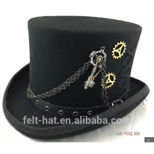 100% Australian wool felt steampunk hat